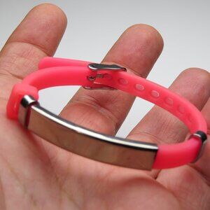 St. Steel Rubber ID. Name Bracelet